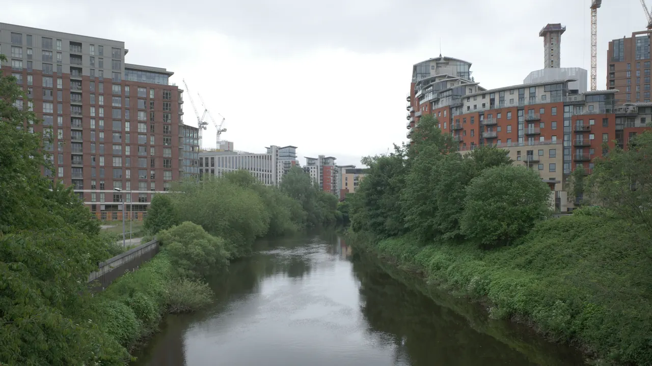 The River Aire seen from Wellington Bridge